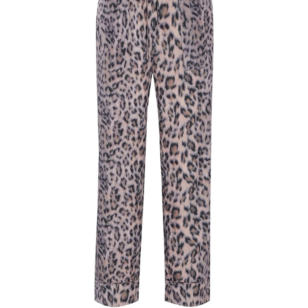 JOIE
Daltona leopard-print crepe de chine straight-leg pants